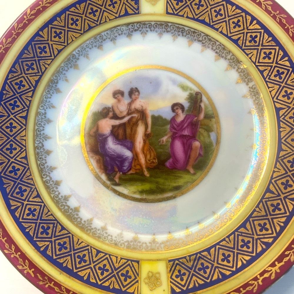 Angelica Kauffman Antique Plate  Beehive Mark